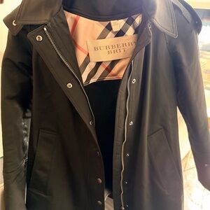 Burberry Brit Black Jacket with Check Lining